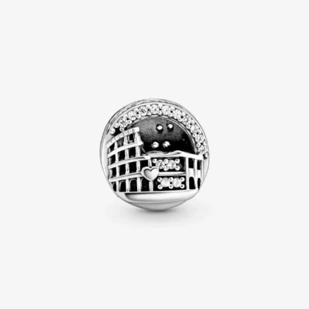 Pandora Colosseum Love Travel Rome Silver Charm Italy Dangle with gift box